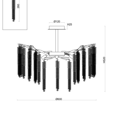 Потолочный светильник Freya FR1010CL-08G