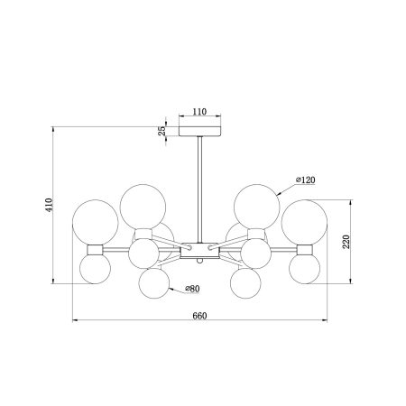 Потолочный светильник Freya FR5394CL-12BS