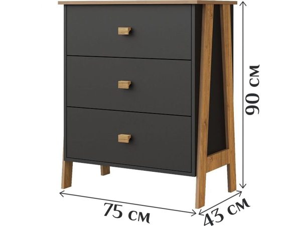 Детская «Скандинавия», Графит/ дуб наварра — изображение 3