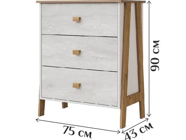 Спальня «Скандинавия», Бетон пайн светлый/ дуб наварра — изображение 3