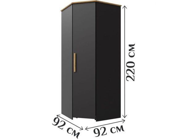 Шкаф «Скандинавия» КМК 0905.12, Графит/ дуб наварра — изображение 3