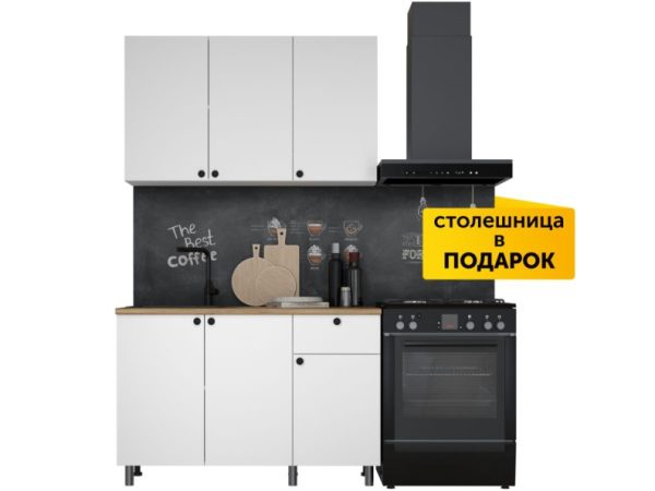 kukhnya-eva-so-stoleshnitsey-120-belyy-shagren-_dub-klassicheskiy_ Кухонный гарнитур «Ева» 120см