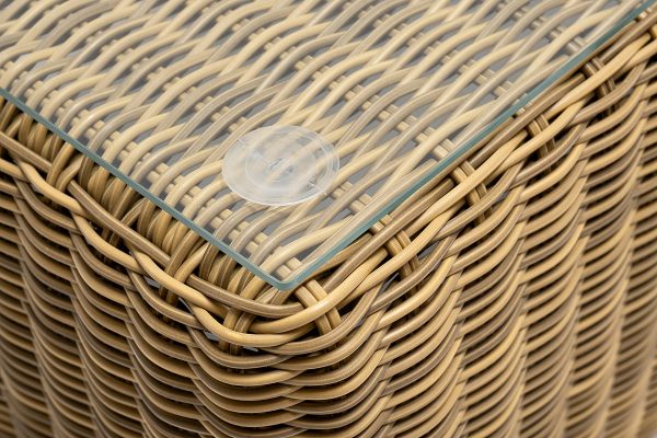 "Боно" журнальный столик из искусственного ротанга, цвет соломенный — изображение 4