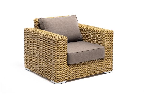 "Боно" кресло из искусственного ротанга, цвет соломенный — изображение 3