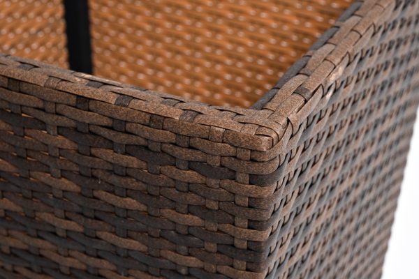 "Капучино" кашпо для цветов плетеное из искусственного ротанга, цвет коричневый — изображение 4