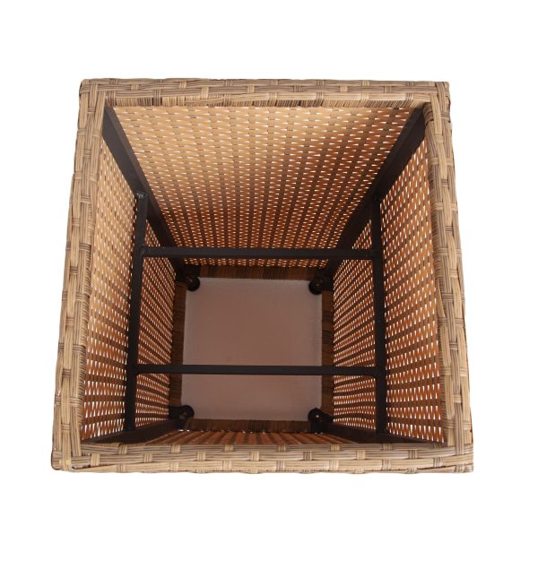 Капучино-кашпо-для-цветов-плетеное-из-искусственного-ротанга-цвет-соломенный-2 "Капучино" кашпо для цветов плетеное из искусственного ротанга, цвет соломенный — изображение 3