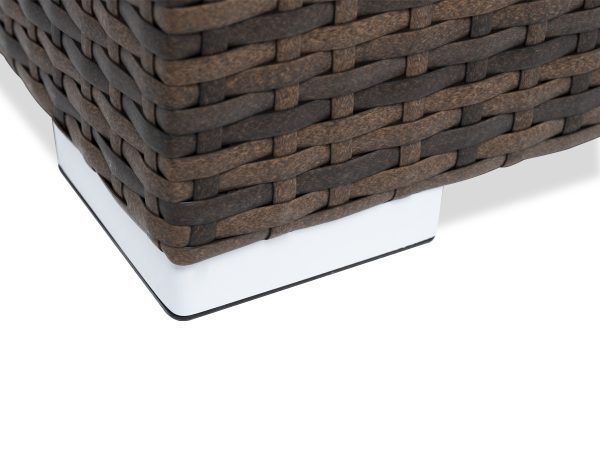 "Лунго" кашпо для цветов большое плетеное из искусственного ротанга, цвет коричневый — изображение 4