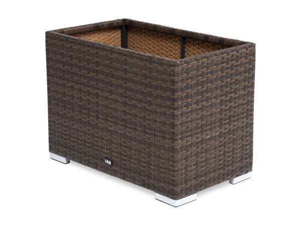 "Лунго" кашпо для цветов большое плетеное из искусственного ротанга