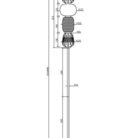 Напольный светильник (торшер) Maytoni MOD267FL-L32CH3K