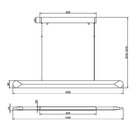 Подвесной светильник Maytoni MOD276PL-L40B3K
