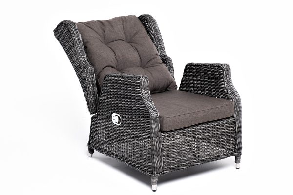 "Форио" кресло раскладное плетеное, цвет графит — изображение 4