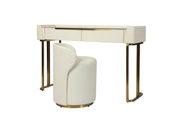 Дамский столик с креслом белый 0.76x1.2x0.4м — изображение 3