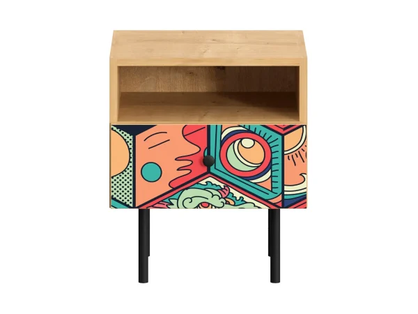 08753e50650c696eee573be25a0ee1ef Тумба прикроватная Frida с принтом, робиния брэнсон — изображение 2