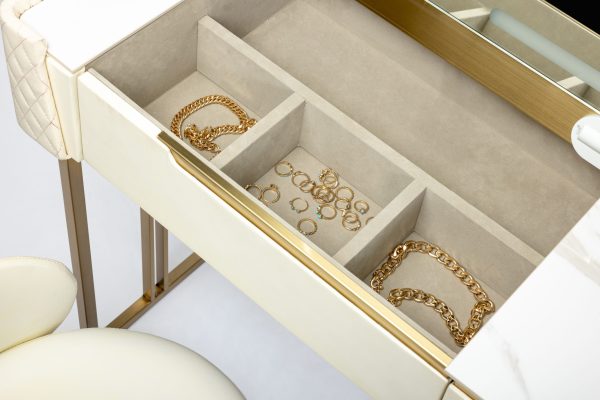 Дамский столик с креслом белый 0.76x1.2x0.4м — изображение 4