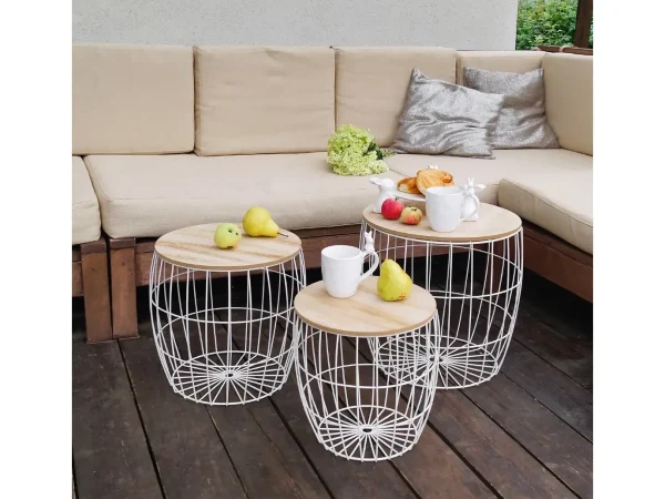 Столик в виде корзины Tavolino белый — изображение 2