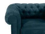 Кресло Chesterfield синий, белый — изображение 3