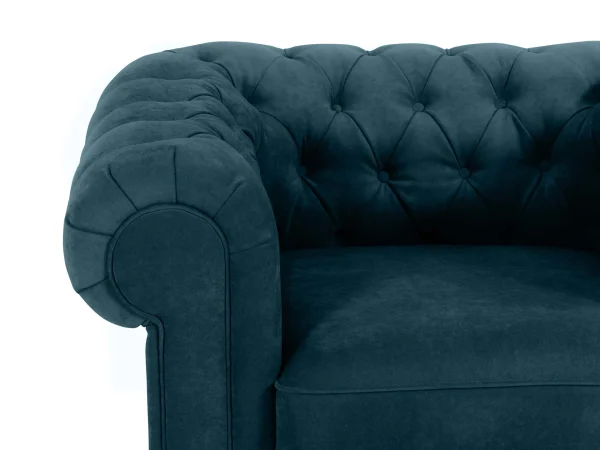 0be53dd6a8d9e725a1bc5db50b10c31a Кресло Chesterfield синий, белый — изображение 3