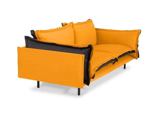 Диван Barcelona 2-местный желтый, черный — изображение 2
