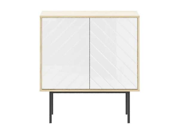 Шкаф Boho низкий белый, дуб корбридж — изображение 2