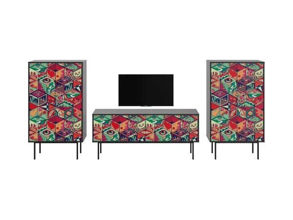 Композиция Boho Color 5 черный, с принтом — изображение 2