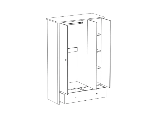 Шкаф 3-дверный Village — изображение 2