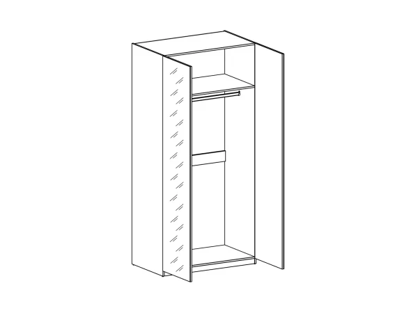 Шкаф Intra двухдверный белый — изображение 2