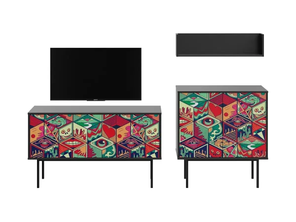 Композиция Boho Color 1 черный, с принтом — изображение 2