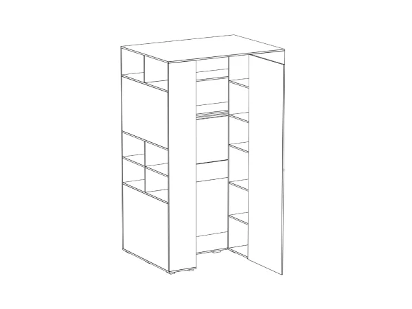 Шкаф-гардероб Play белый, дуб корбридж — изображение 3