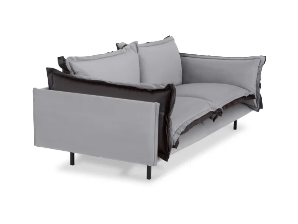 Диван Barcelona 2-местный серый, черный — изображение 2