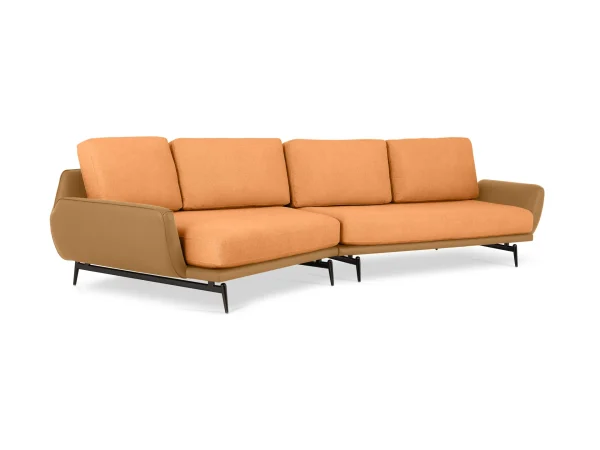 Диван Ispani угловой левый светло-коричневый, оранжевый — изображение 2