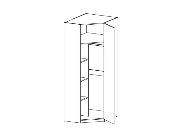 Шкаф Intra угловой правый белый — изображение 2
