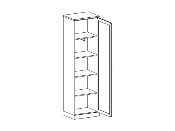 Шкаф Caprio однодверный серый — изображение 2