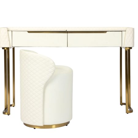 Дамский столик с креслом белый 0.76x1.2x0.4м