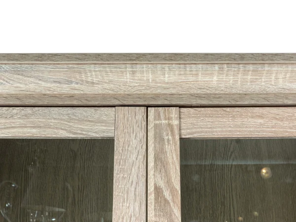 Шкаф-витрина двухдверный дуб сонома — изображение 3