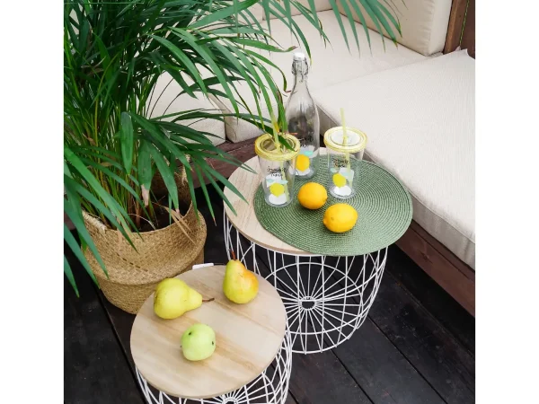 Столик в виде корзины Tavolino белый — изображение 3