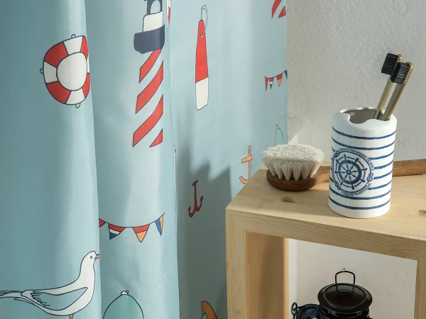 Шторка для ванной комнаты Faro голубой — изображение 2