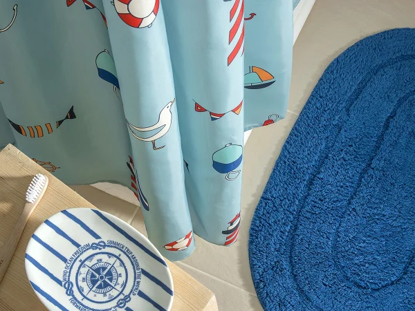 Шторка для ванной комнаты Faro голубой — изображение 3