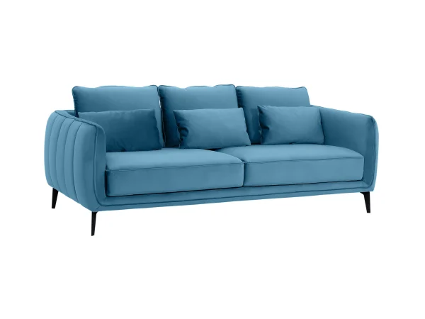 Диван Amsterdam трёхместный синий, белый — изображение 2