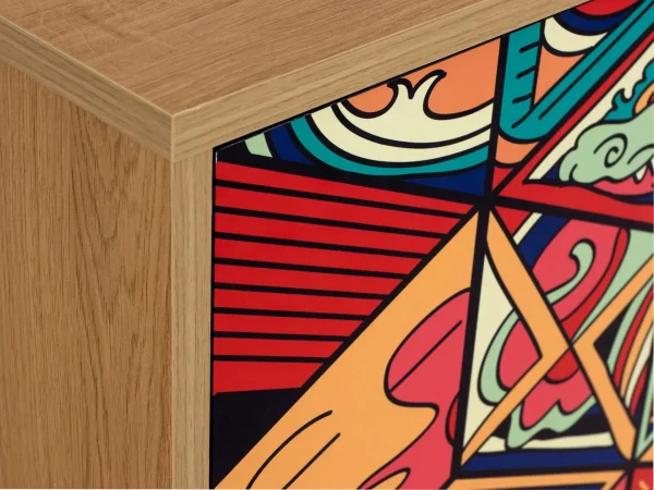 Тумба малая Boho Color дуб корбридж, с принтом — изображение 3