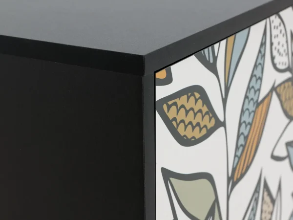 Тумба Boho Color большая черный, с принтом — изображение 3