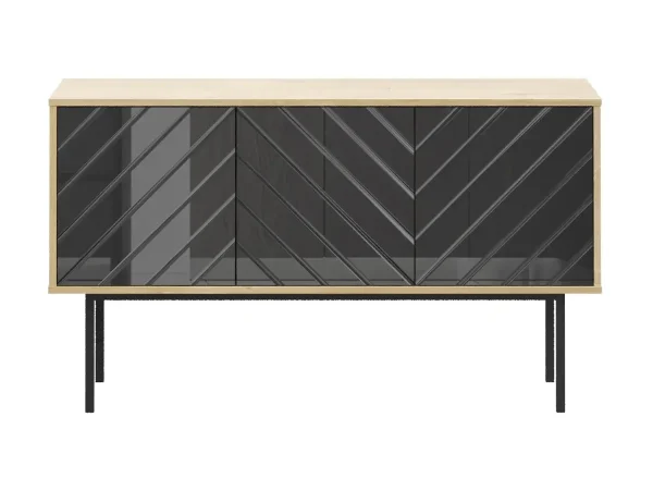 Тумба малая Boho черный, дуб корбридж — изображение 2