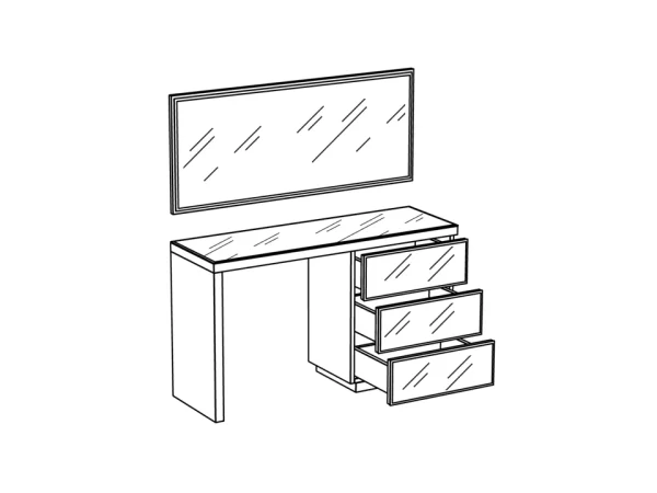 Туалетный столик Kristal белый — изображение 3