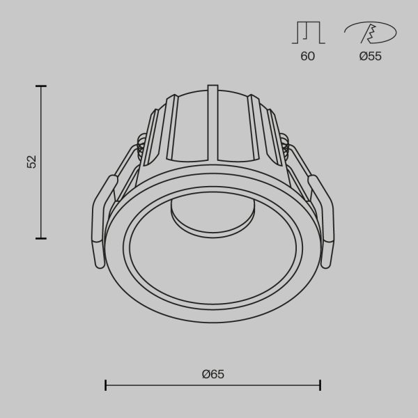 Встраиваемый-светильник-Technical-DL043-01-10W3K-RD-W-1 Встраиваемый светильник Technical DL043-01-10W3K-RD-W — изображение 2