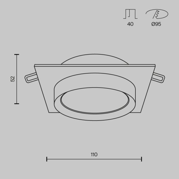 Встраиваемый-светильник-Technical-DL086-GX53-SQ-W-1 Встраиваемый светильник Technical DL086-GX53-SQ-W — изображение 2