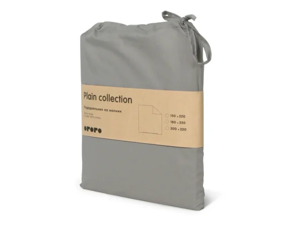 Пододеяльник Plain Collection серый — изображение 2