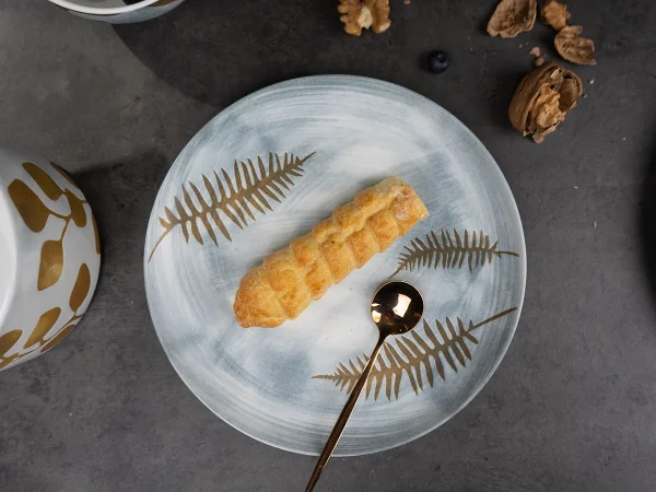 0895a3f6b2956e1f3c01e9a6175d108a Тарелка Autumn Sonata 21см серый, бежевый — изображение 2