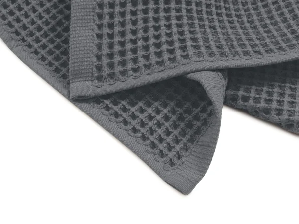 Полотенце вафельное Anda 70x140 темно-серый — изображение 3