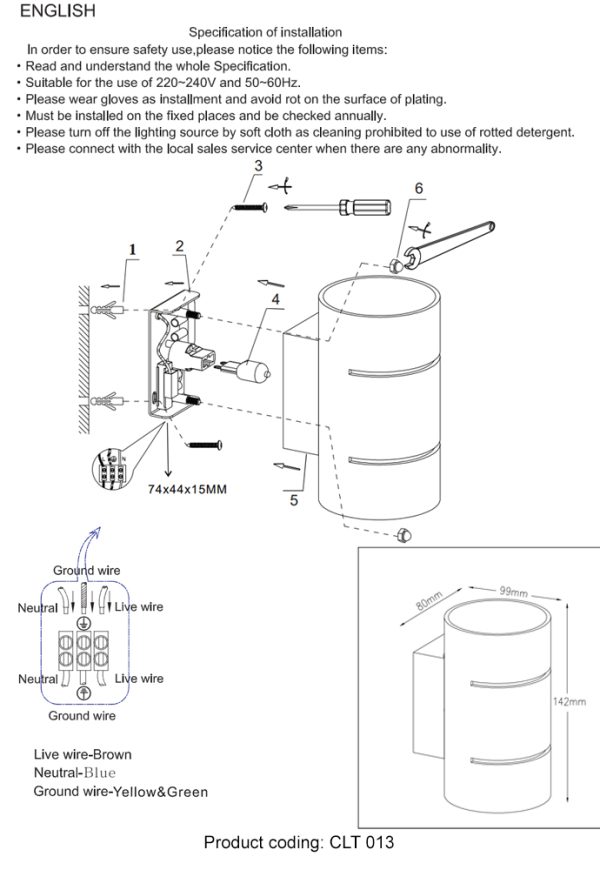 CLT_013 Бра Crystal Lux CLT 013 BL — изображение 2