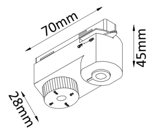 Адаптер для однофазного шинопровода Crystal Lux CLT 0.212 01 WH — изображение 2