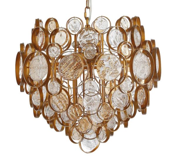 Светильник подвесной Crystal Lux DESEO SP6 D460 GOLD — изображение 3